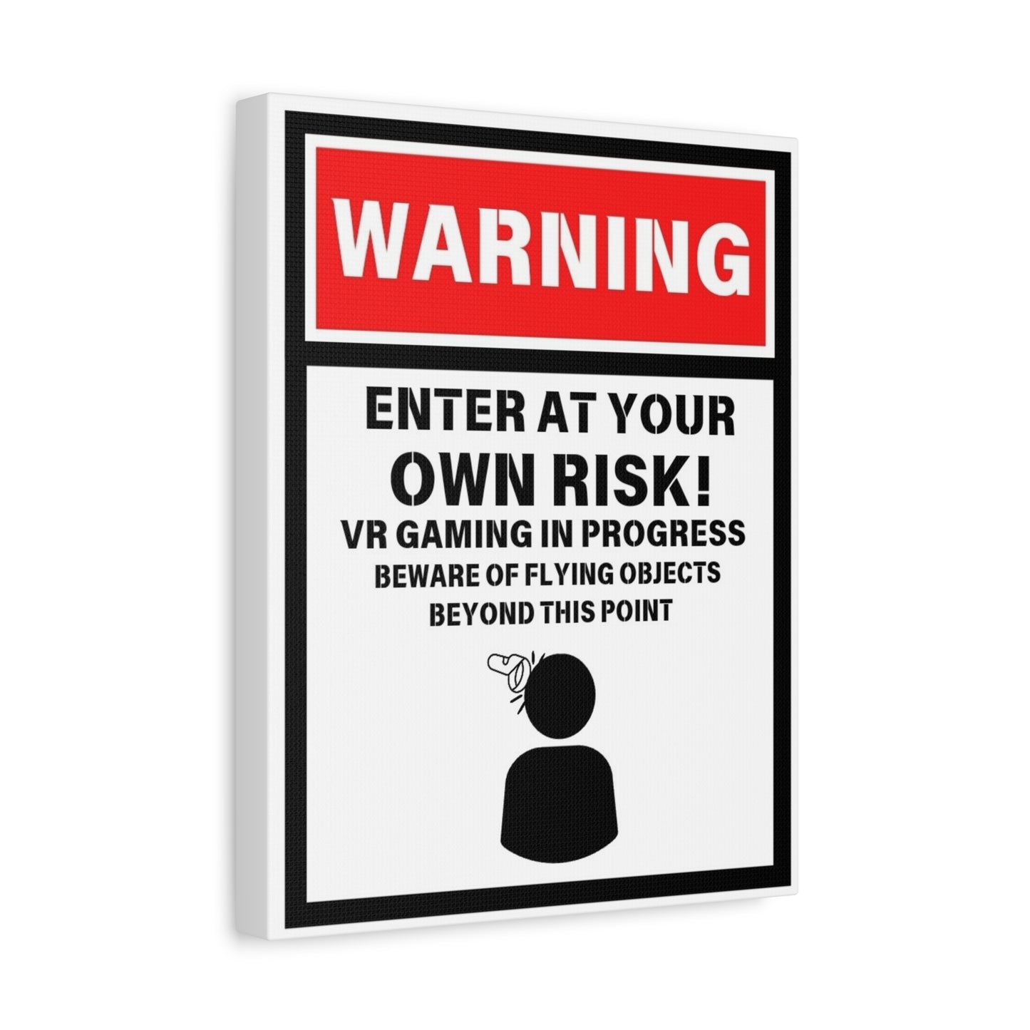 Warning VR Gaming Wall Art